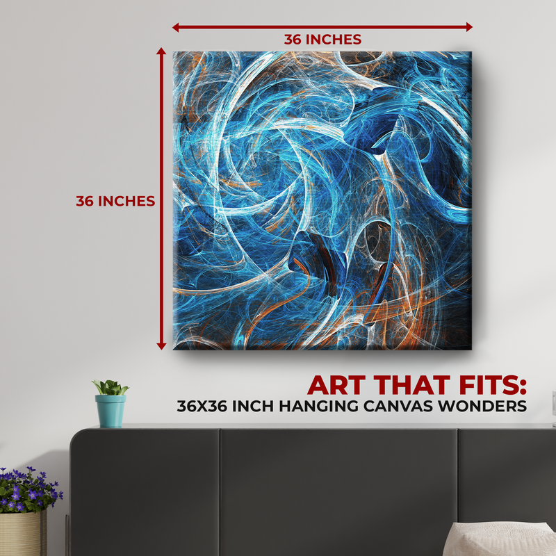 FRACTAL CHAOS CURVES WALL CANVAS DECOR