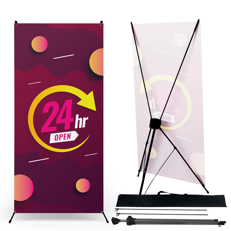 OPEN 24HRS X-BANNER