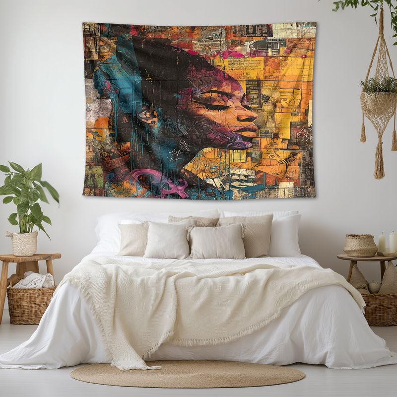 URBAN STREET ART ESSENCE WALL TAPESTRY