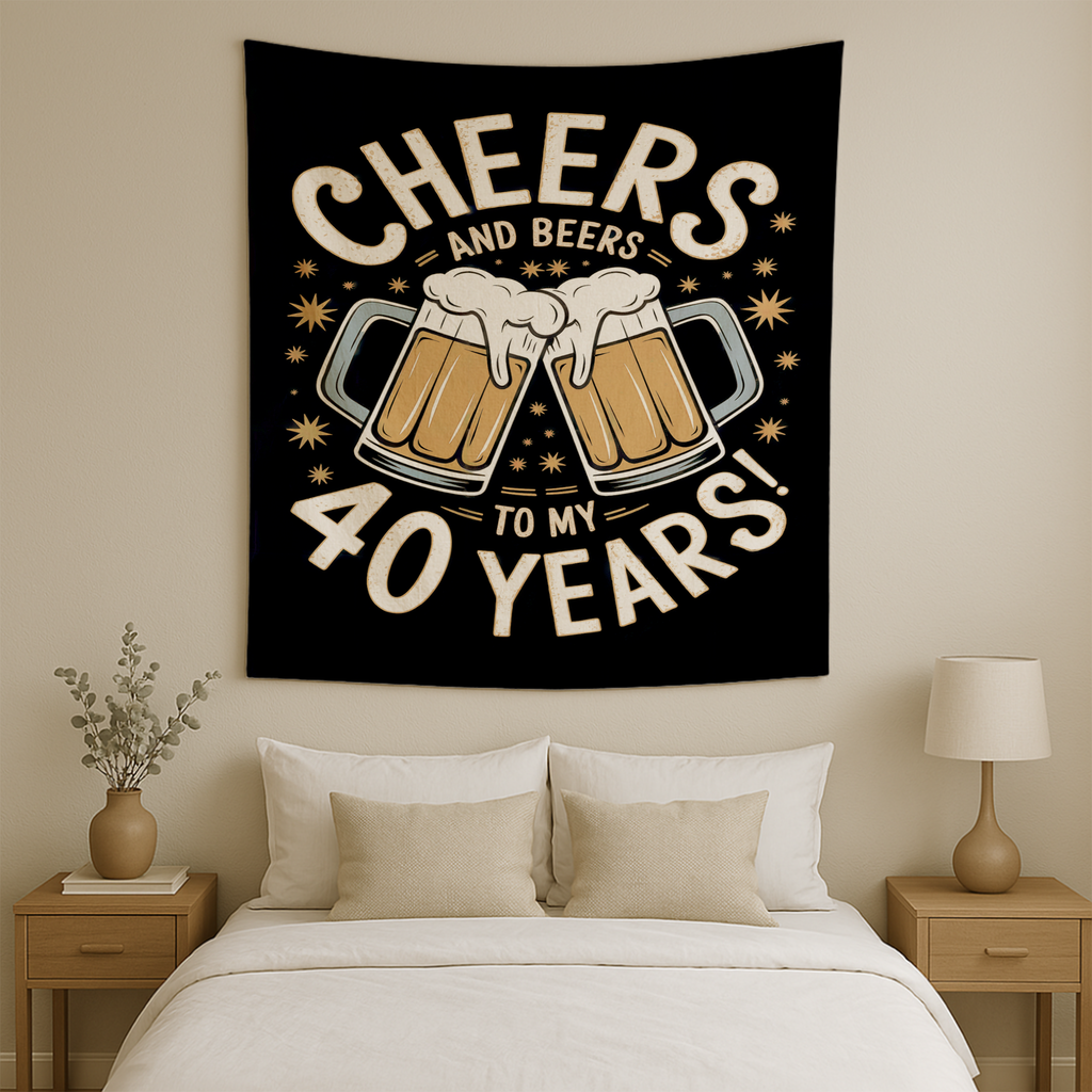 40TH BIRTHDAY WALL TAPESTRY