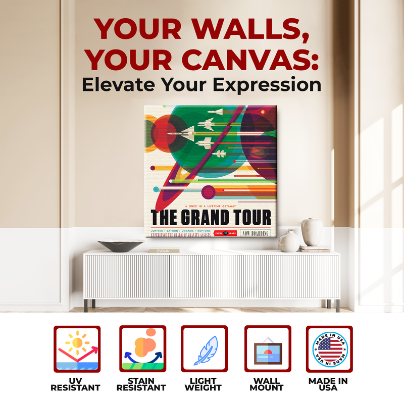 THE GRAND TOUR NASA WALL CANVAS DECOR