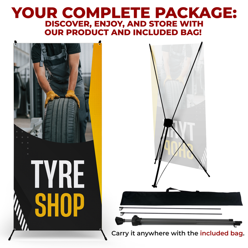 TYRE SHOP X-BANNER