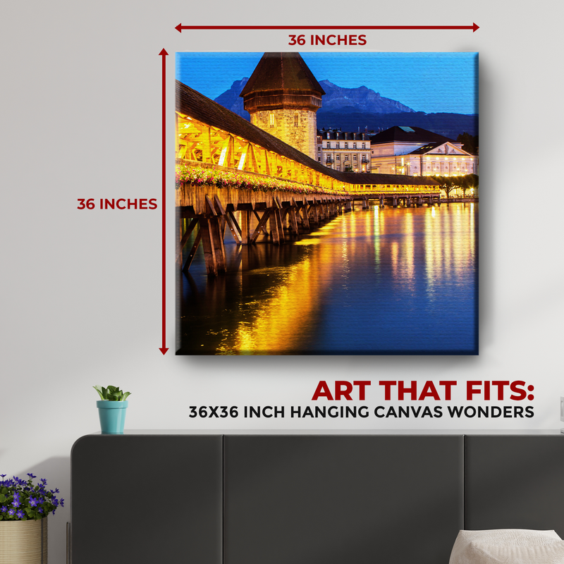 CHAPEL BRIDGE SWITZERLAND CANVAS DECOR