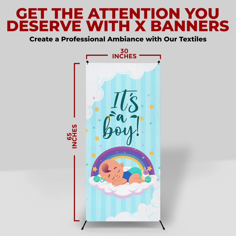 IT'S A BOY BABY SHOWER X-BANNER
