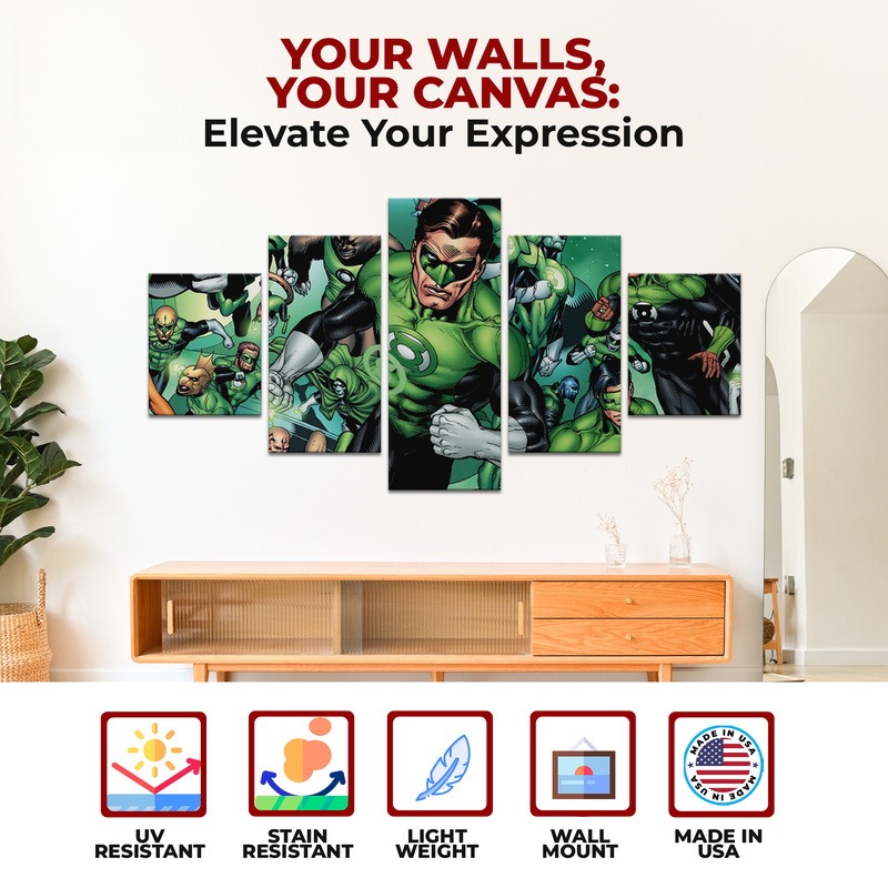 GREEN LANTERN TEAM WALL CANVAS