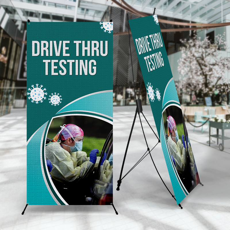 DRIVE THRU TESTING X-BANNER