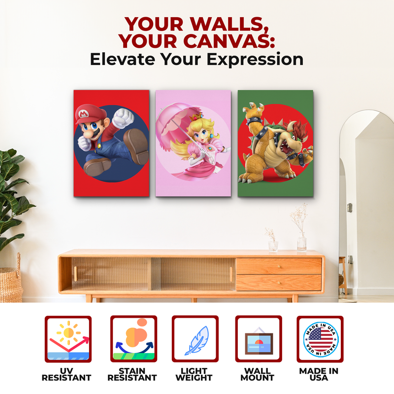 SUPER MARIO SMASH FIGHTERS CANVAS DECOR