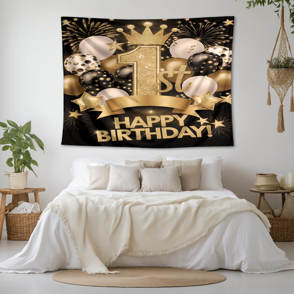 1ST BIRTHDAY WALL TAPESTRY