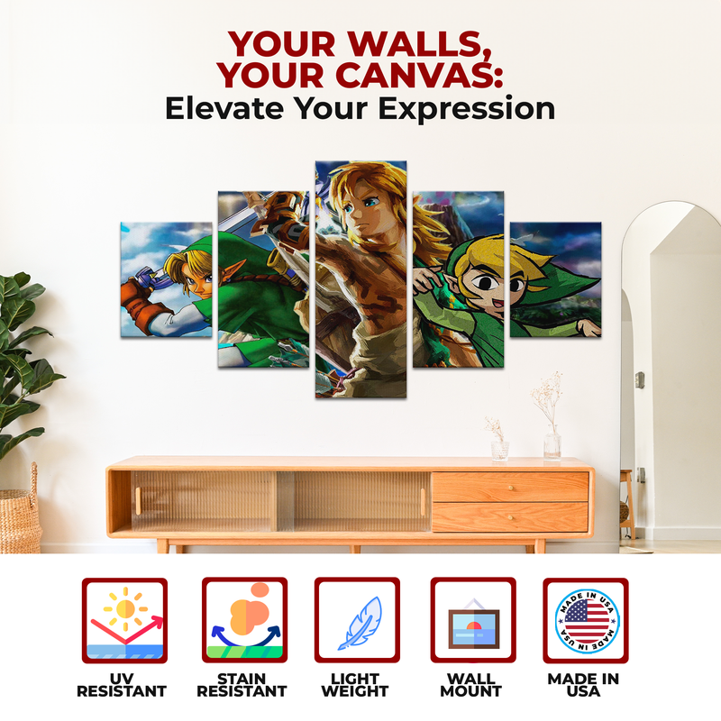 THE LEGEND OF ZELDA LINK WALL CANVAS
