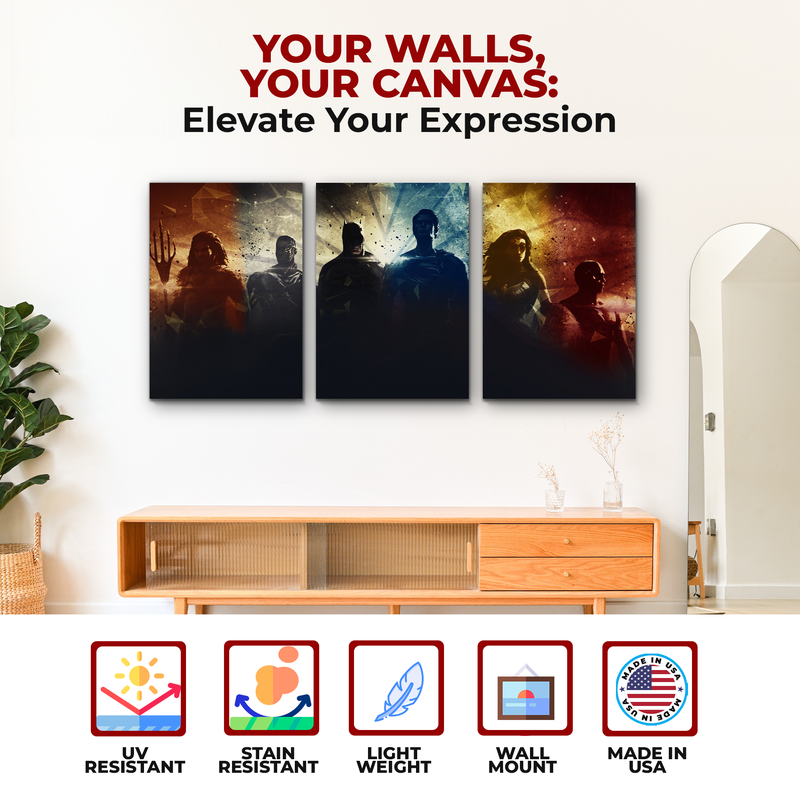 JUSTICE LEAGUE WALL CANVAS