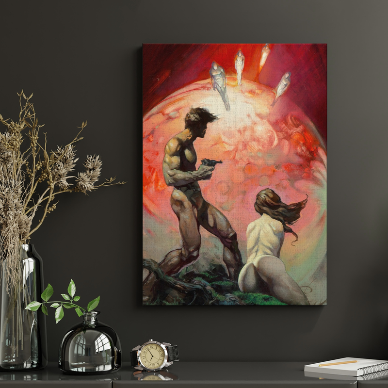FRANK FRAZETTA RED PLANET MARS WALL CANVAS DECOR