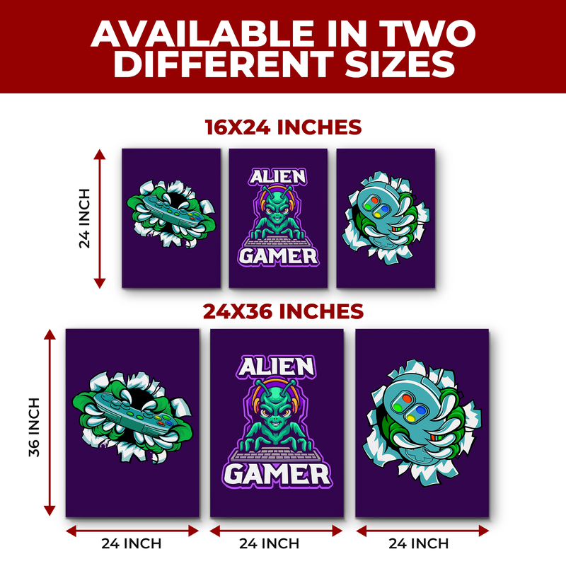 ALIEN GAMER CANVAS DECOR