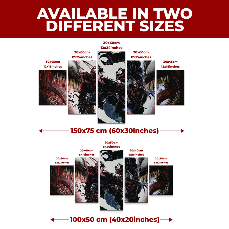 CARNAGE VS VENOM CANVAS DECOR