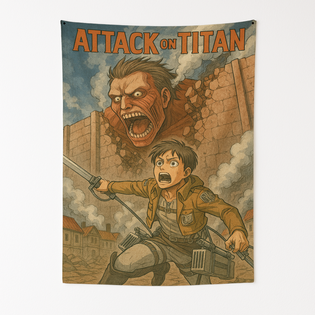 ATTACK ON TITAN: WALL BREACH WALL TAPESTRY