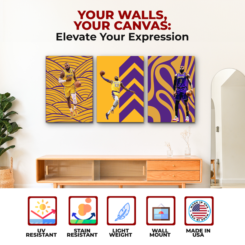 JAMES/ LAKERS WALL CANVAS