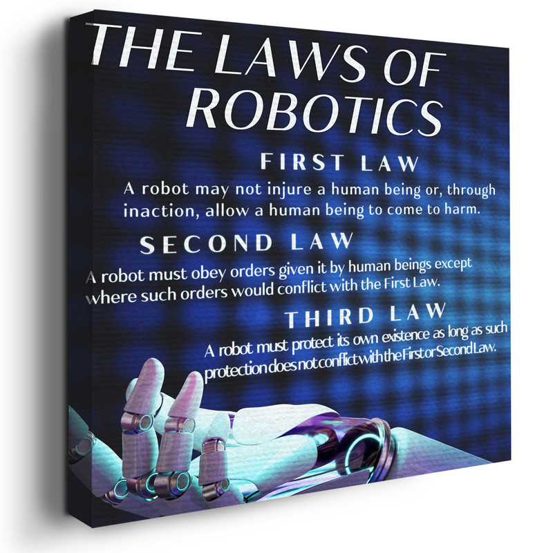 LAWS OF ROBOTICS WALL CANVAS DECOR