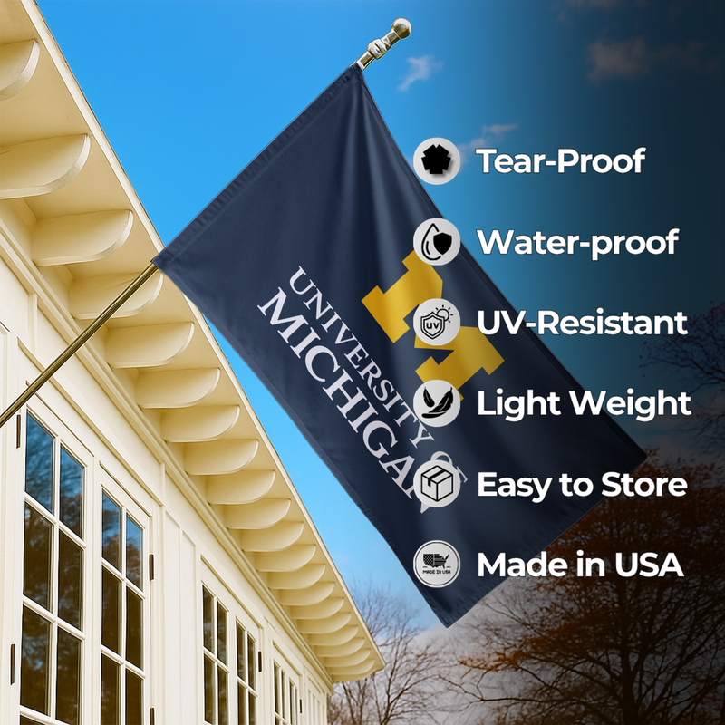 MICHIGAN ANN ARBOR UNIVERSITY FLAG