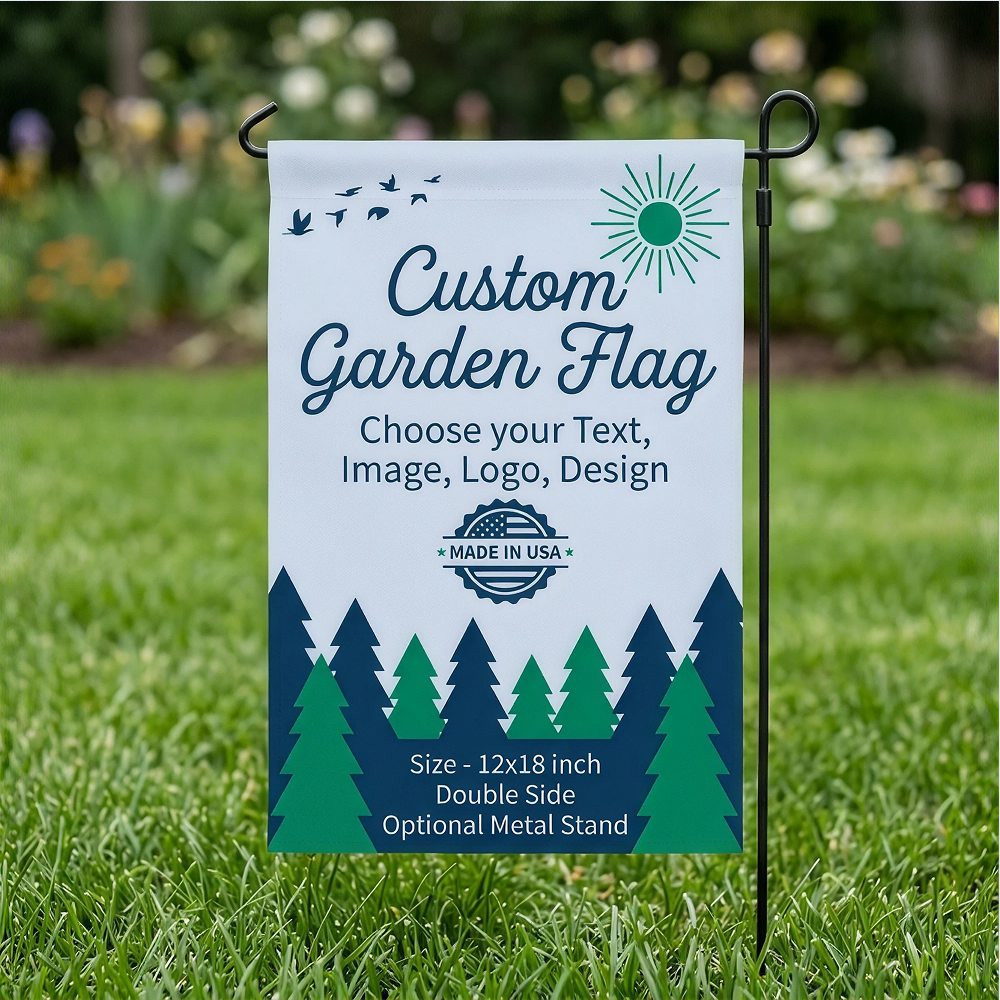 DC Custom Garden Flag with Stand, Double Sided custom yard flag