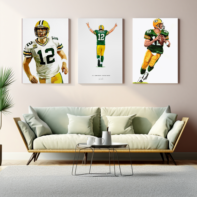 AARON RODGERS/ GREEN BAY WALL CANVAS
