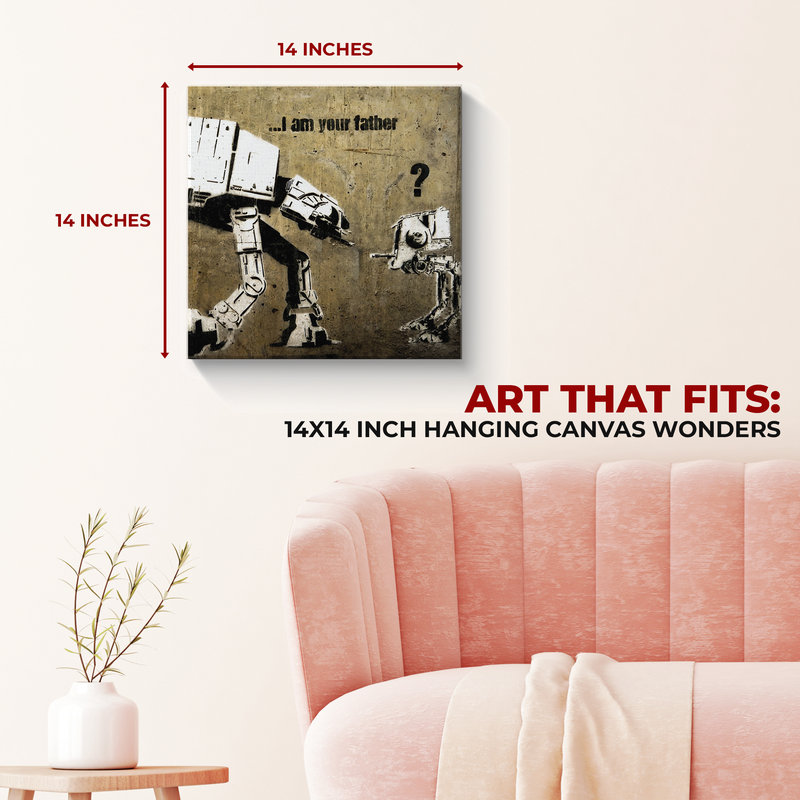 FUNNY ROBOTS STREET ART WALL CANVAS DECOR