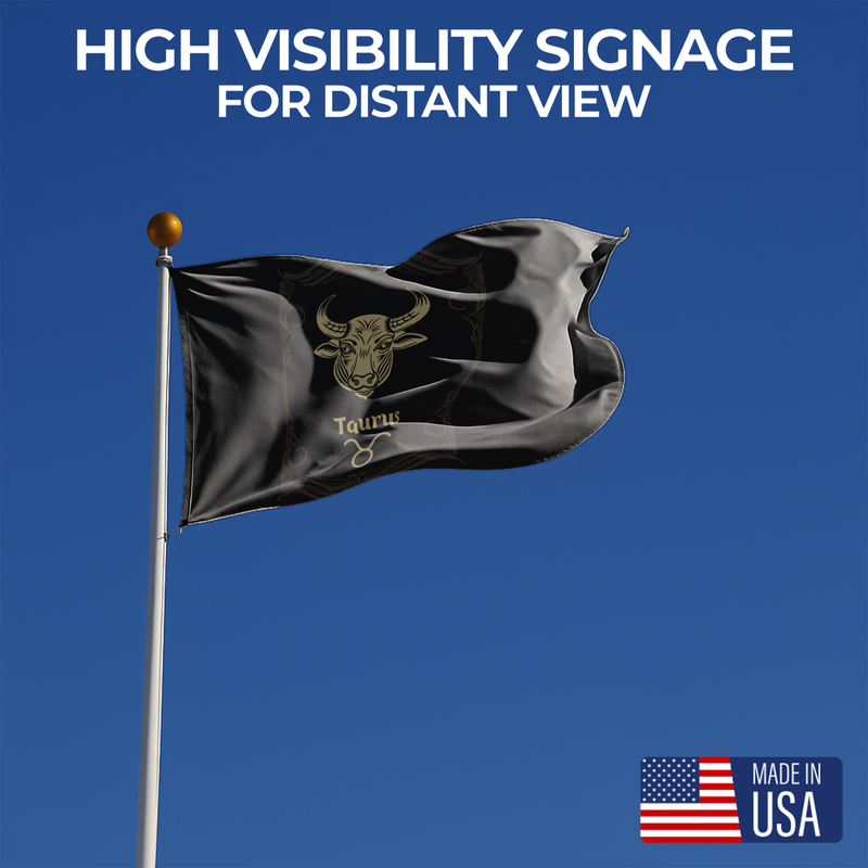 TAURUS THE BULL ZODIAC FLAG