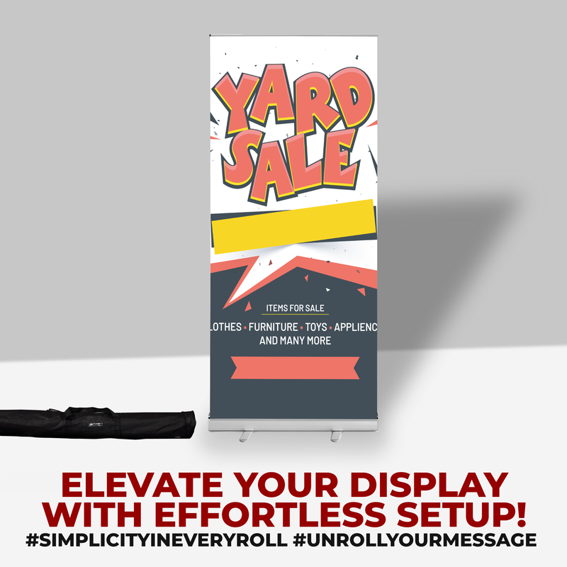 YARD SALE BANNER RETRACTABLE