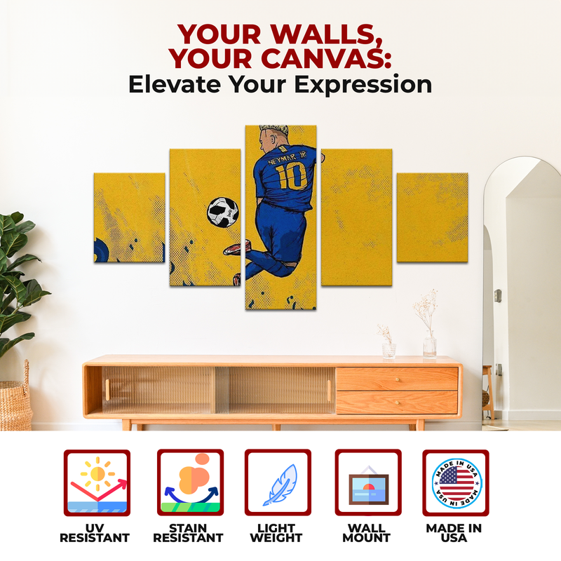 NEYMAR JR COMIC STYLE DECOR CANVAS