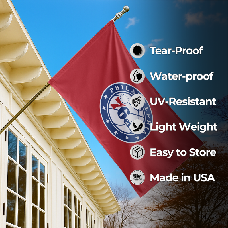 PHILADELPHIA 76ERS FLAG