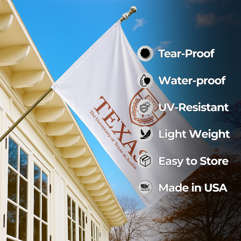 TEXAS AT AUSTIN UNIVERSITY FLAG