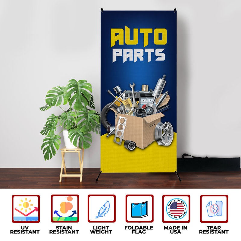 AUTO PARTS X-BANNER