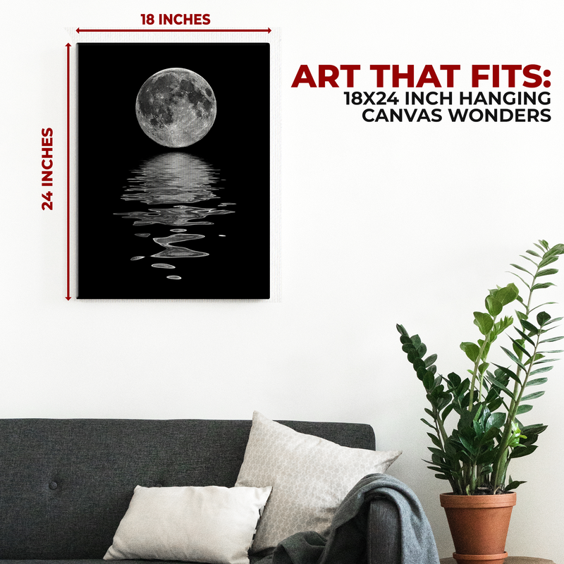FULL MOON & THE SEA CANVAS DECOR