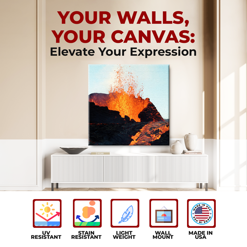 VOLCANO WALL CANVAS DECOR