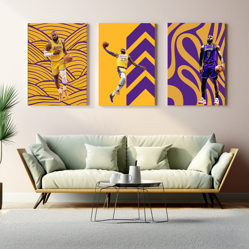 JAMES/ LAKERS WALL CANVAS