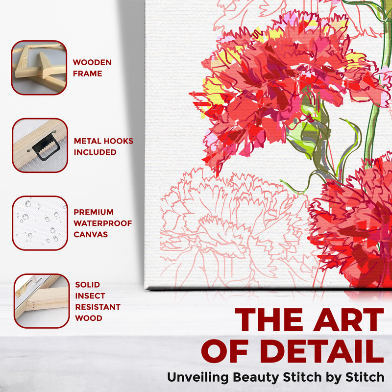 CARNATION SPLASH ART CANVAS