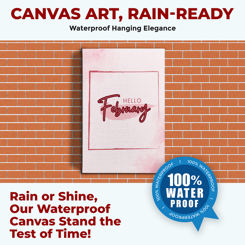 HELLO FEBRUARY CANVAS DECOR