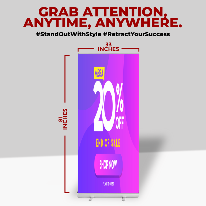 20%OFF SALE BANNER RETRACTABLE