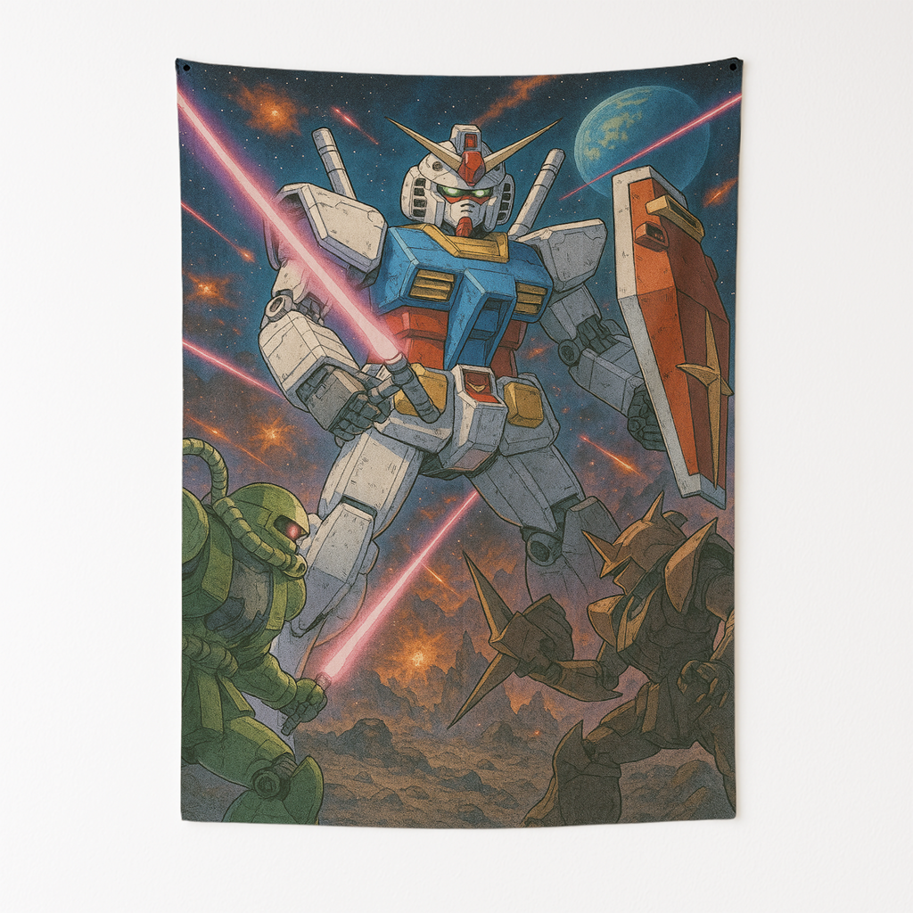 GUNDAM'S GALACTIC WARFARE WALL TAPESTRY