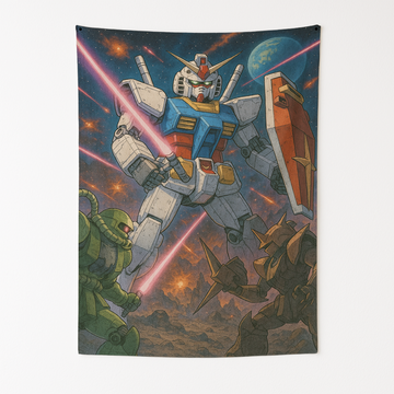 GUNDAM'S GALACTIC WARFARE WALL TAPESTRY