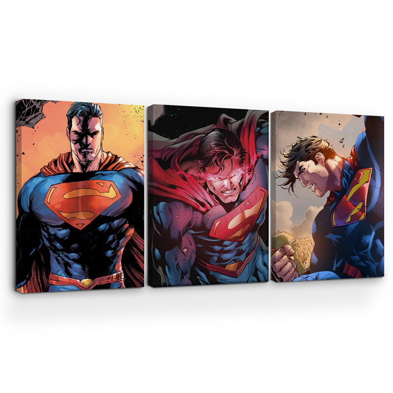 SUPERMAN COMIC STYLE WALL CANVAS