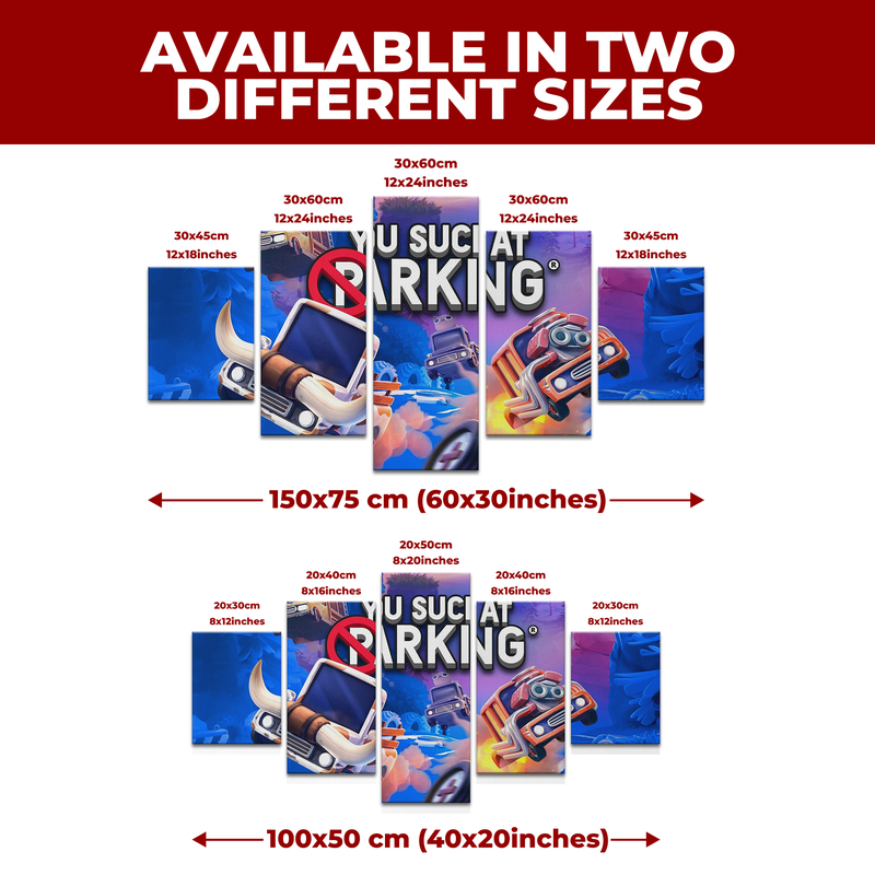 GAMER PARKING ONLY WALL CANVAS