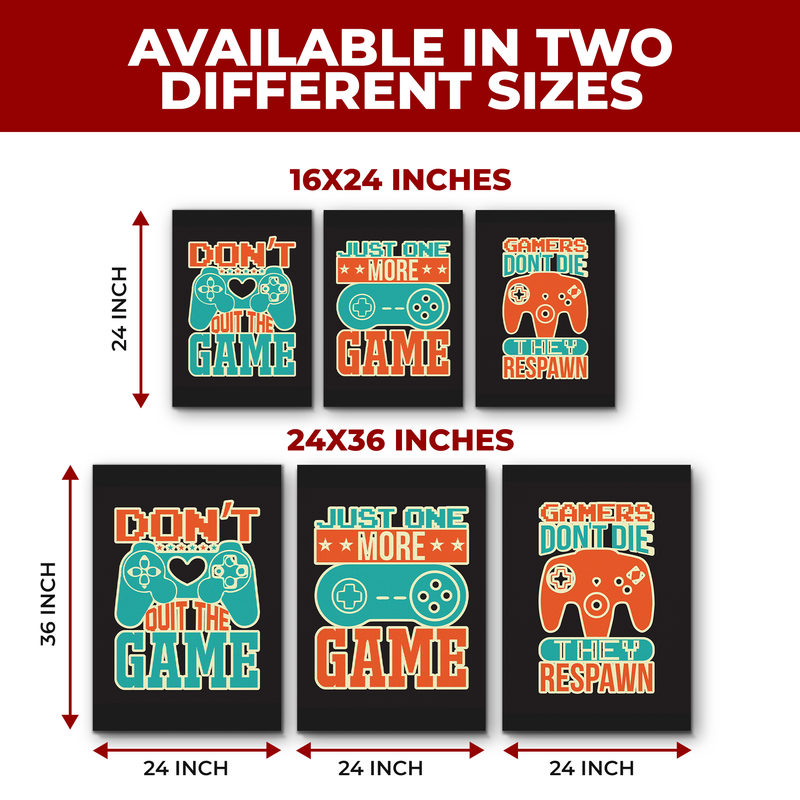 JUST ONE MORE GAME CANVAS DECOR