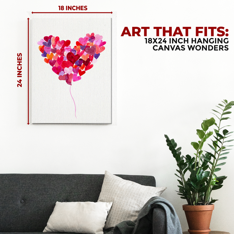 LOVE & HEARTS CANVAS DECOR