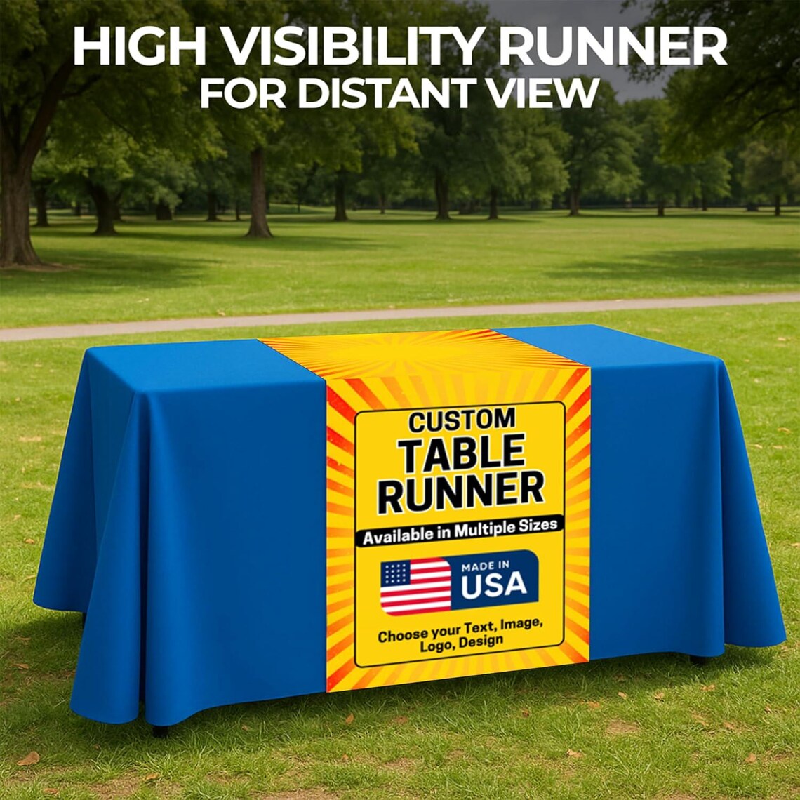 Custom 250th 4th of July Table Runner