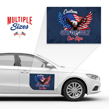 Custom 4th of July Car Magnet Signs