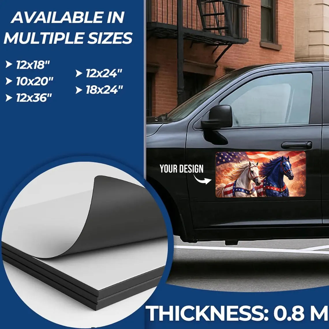 Custom 4th of July Car Magnet Signs