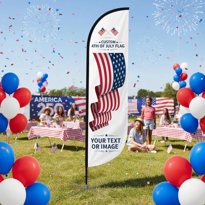 Custom 250th 4th of July Feather Flag