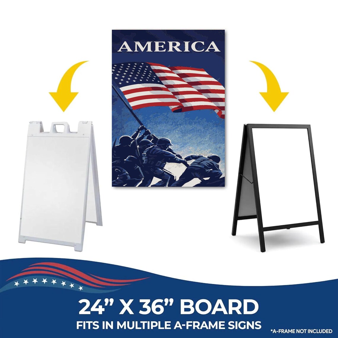 Custom 250th 4th of July A-Frame Sign
