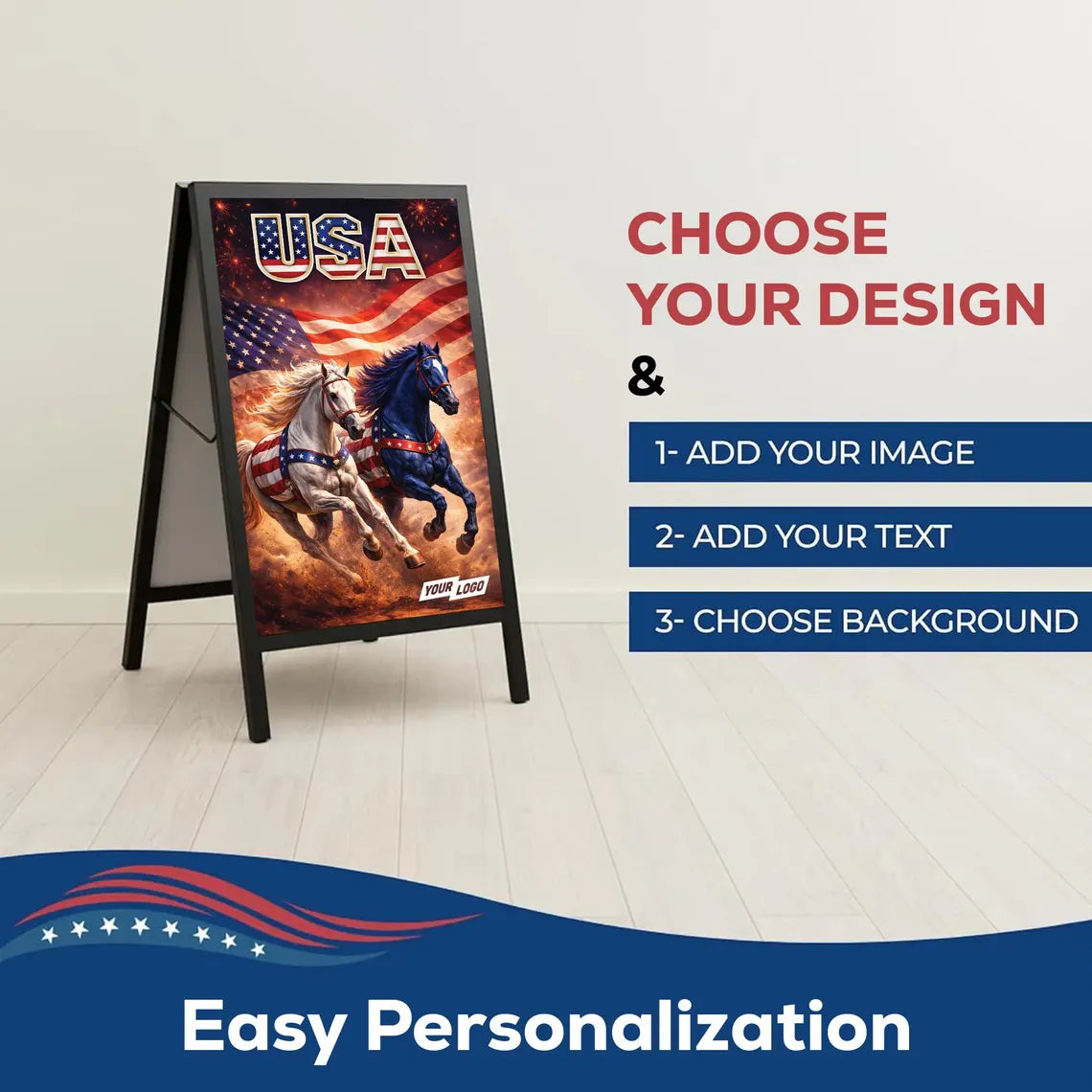 Pre Design 250th 4th of July A-Frame Sign