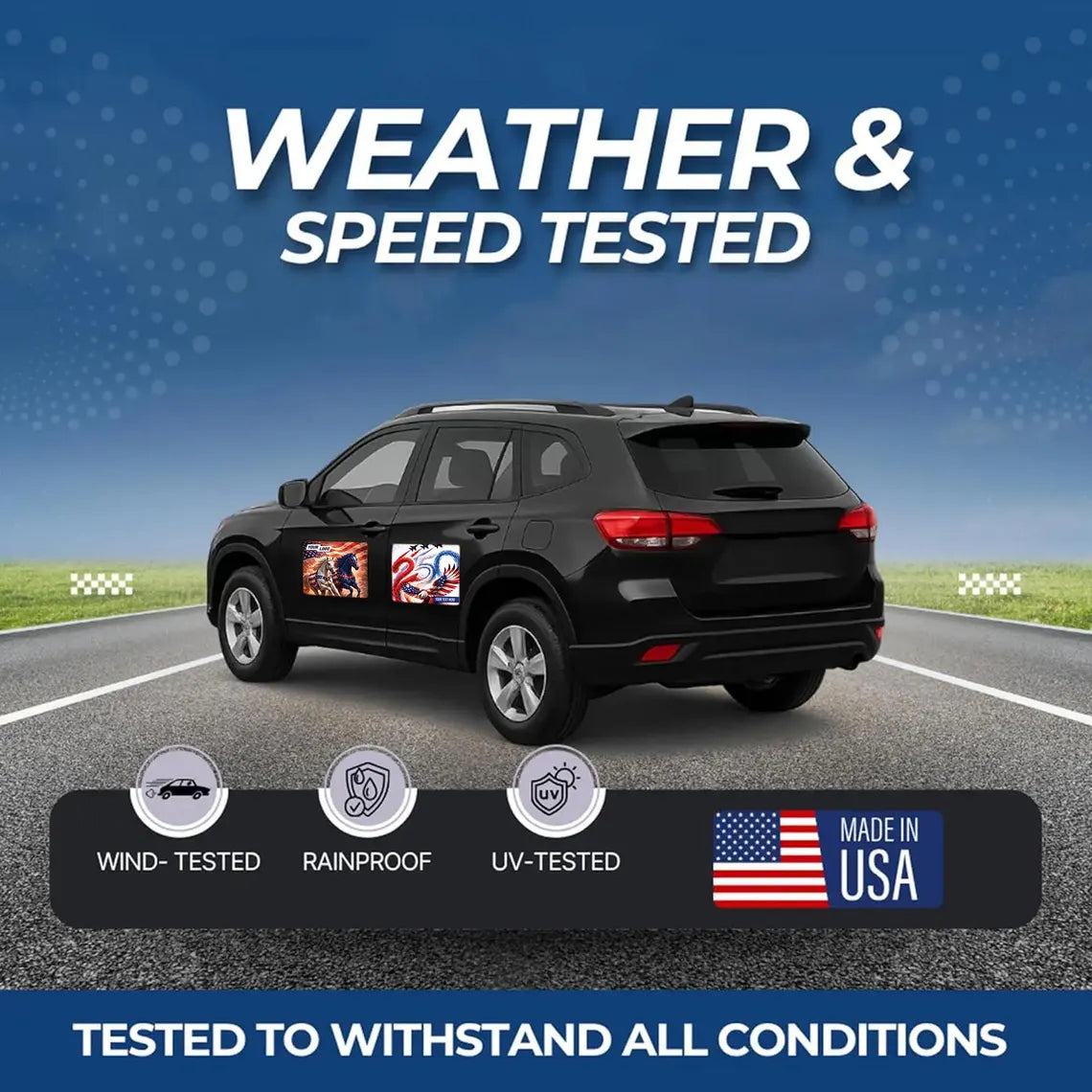 Pre Design 4th of July Car Magnet Sign