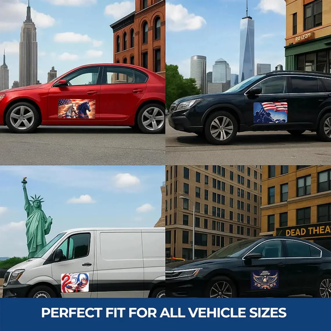Custom 4th of July Car Magnet Signs